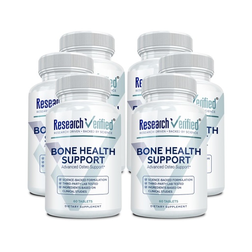 [BRSROEDYAAHWADLX] Research Verified Bone Health Support - Rebuild Bone Mass - Triple Calcium Complex, Vitamin D3, Vitamin K2, Soy Isoflavones, BioPerine - 360 Tablets - 6 Month Supply