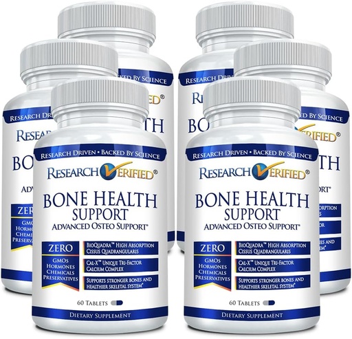 [BRSROEDYAAHWADLX] Research Verified Bone Health Support - Rebuild Bone Mass - Triple Calcium Complex, Vitamin D3, Vitamin K2, Soy Isoflavones, BioPerine - 360 Tablets - 6 Month Supply