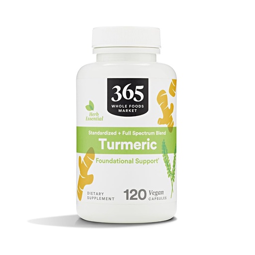 [BRSRMAYQBYHW2FLP] 365 by Whole Foods Market, Turmeric, 120 Count
