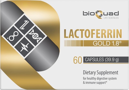 [BRSROGQ5AQOW2FLD] Lactoferrin Gold 1.8 - laguntza inmunearentzako, osasun Digestiboa eta burdinaren xurgapena - Lactose-Free, Gluten-Free, Non-GMO (60 konde)