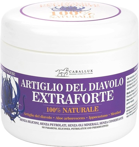 [BRSROBL2AQJWE3TH] Devil's Claw Strong Gel 100% Natural - İtalyan Aloe Arborescens, At Chestnut, Kass və Birliyi üçün Menthol - 17 Oz