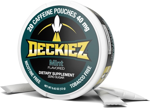 [BRSRAHQ5BMAQ4GQY] Deckiez Energy Pouches, 5 Cans (100 Servings), Sugar Free Caffeine Supplement, Coffee Pouches & Energy Drink Alternative, 50mg Caffeine Pouches, Mint Flavor