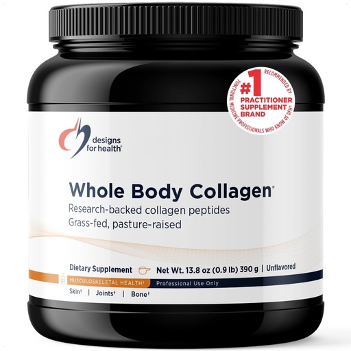 [BRSWGFL5BAOWG3D6] Designs for Health Whole Body Collagen Powder - Hydrolyzed Collagen Peptides Powder for Healthy Skin & Hair, Joint + Bone Health - Fortigel & Verisol Collagen, Unflavored (30 Servings)