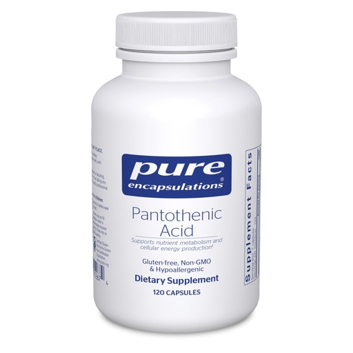 [BRSWIYIOAAHBQAIZ] Pure Encapsulations Pantothenic Acid | Hypoallergenic Supplement Supports Cellular Energy Production, Adrenal and Cardiovascular Health | 120 Capsules