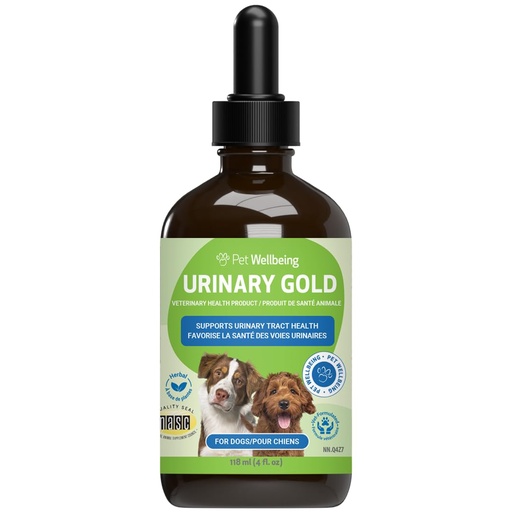 [BRSWGZLQBB6GE23D] Pet Wellbeing Urinary Gold for Dogs - Urinary Tract & Bladder, 4 oz | NASC Certified & Vet-Formulated Liquid Supplement with Marshmallow Root & Echinacea for Urinary System & Bladder Support