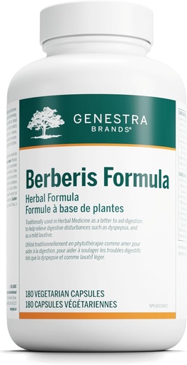 [BRSWIGYNPIIWAADU] Genestra Brands Berberis Formula ; Barberry, Goldenseal un Oregon Vīnogu Ārstniecības augu papildinājums ; 180 Kapsulas