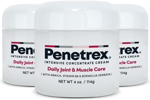 [BRSWKFQMPMBAYCDY] Penetrex Joint & Muscle Therapy - Soothing Comfort for Back, Neck, Hands, Feet - Premium Whole Body Rub with Arnica, Vitamin B6 MSM & Boswellia - 4oz Cream (3 Pack)