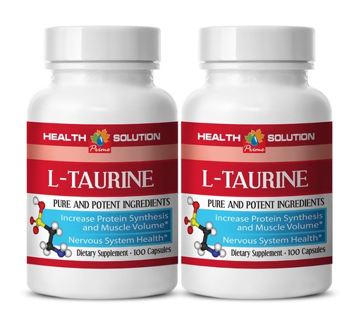 [BRSWKGQNBQIRYH3G] Taurine b6 - L-TAURINE 500MG - maintain lean muscle mass, Taurine Supplement, Essential Amino Acids, Focus and Energy Booster, Memory Support, powerful antioxidant, Detox pills, 2 Bot 200 Capsules