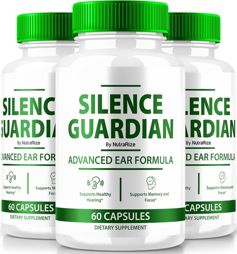 [BRSRAGA7DJ6Q43TX] (3 Pack) Silence Guardian - Advanced Ear Formula, Επίσημη Formula για την υποστήριξη 360 ακοής, Όλα τα φυσικά συστατικά για τη διατήρηση της ακουστικής υγείας, SilenceGuardian αναθεώρηση (180 κάψουλες)