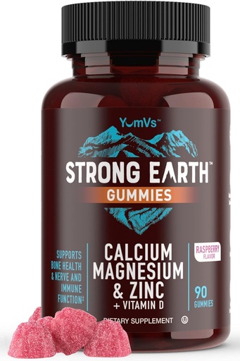 [BRSW2ZIPAV5RM2T5] Calcium Magnesium Zinc Gummies with Vitamin D3 – Calcium Magnesium Zinc D3 Supplement Gummies Supports Bone Strength & Immune Support – Tasty Kosher Gummy Vitamins – 90 Count