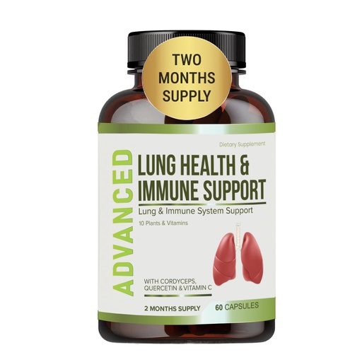 [BRSRMAAHA4PQA337] Lung Health & Immune Support Supplement - Lung Cleanse and Detox With Immunity Vitamins For Better Lungs, Immune Defense, Clear Lungs & Deep Breathing Including Quercetin & Cordyceps.Two Months Supply