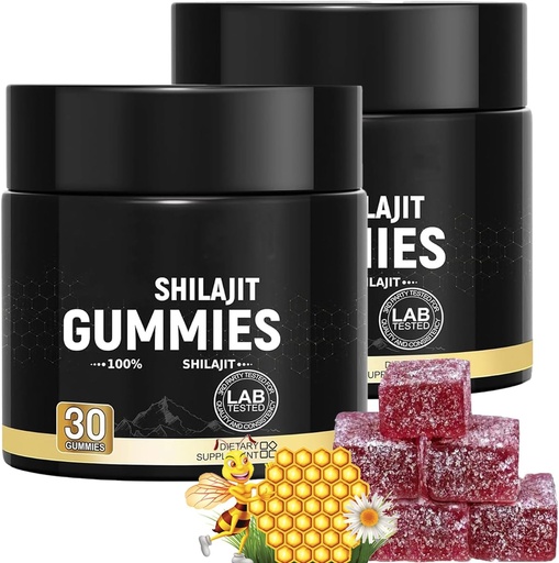 [BRSRAHT4CR5AIF34] Himalayan Gold Grade Shilajit Gummies with Manuka Honey for Men & Women | Blood Orange Oil Flavor | 85+ Trace Minerals & Fulvic Acid for Focus & Energy Healthy Gummies -30 Count (2)