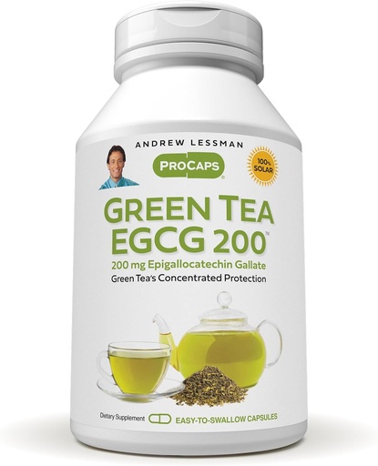 [BRSWI2QGBZ5B2HDK] AndREW LESSMAN Green Tea EGCG 200mg - 360 Capsules - 200 mg EGCG, Powerful Anti-oxidant Support for Healthy Liver Function, Immune, Brain, Heart and Circulatory Systems. لا مضافات