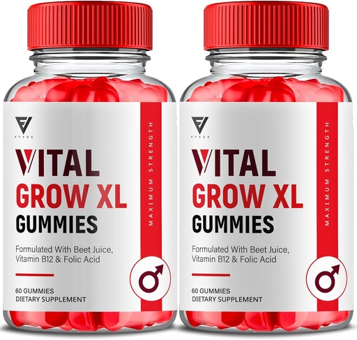 [BRSRAHYZCIIR4C3X] (2 paket) Vital Grow XL Gummies, Vital Grow XL Napredna zmogljivost in splošno dnevno zdravstveno podporo dodatek, VitalGrow XL Največja moč 1000mg Wellness dodatek formula (120 Gummies)