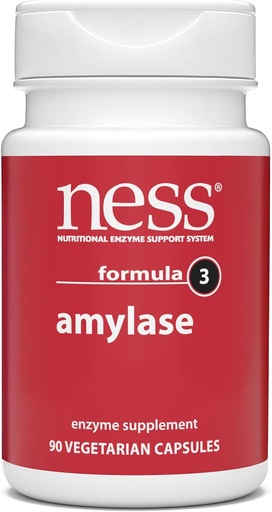 [BRSWIYYMPJYBS3LK] Ness Enzymes- Amylase #3 90 вегетарианских капсул