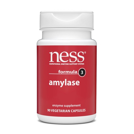 [BRSWIYYMPJYBS3LK] Ness® Amylase | Single Enzyme Digestive Supplement | Supports Carbohydrate Digestion | 90 Vegetarian Capsules