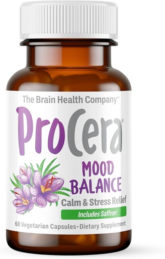 [BRSWKHYRAZ4AO2LD] Procera Mood Support - Boost Mental Performance - Claritate - Stabilitate a dispoziției - Stres - Anxietate - Oboseală mintală - Adaptogens - Saffron - Magneziu - Ashwagandha - Rhodiola - 60 Conte