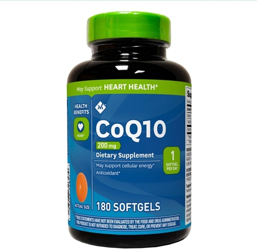 [BRSRAHT2CAFRS2TZ] Members markCoQ10 200 mg Dietary Supplement, 180 Softgels, Supports Cellular Energy, Antioxidant