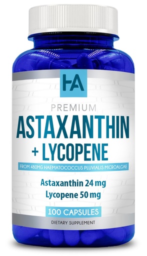 [BRSRAGICCF4GGA3Z] Astaxanthin and Lycopene Supplement | Lycopene 50mg Plus Astaxanthin 24mg Carotenoids Supplement for Tanning Skin Care Vision & Heart Health Support | Vegan & Non-GMO (100 Veggie Capsules)