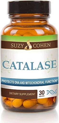 [BRSWKHY4PMDA4FYZ] Script Essentials Suzy Cohen Catalase 12,500 CATu Dietary Supplement, Liver Enzyme, Neutralizes Hydrogen Peroxide, Supports Skin, Hair, and Overall Wellness, 30 Delayed-Release Capsules