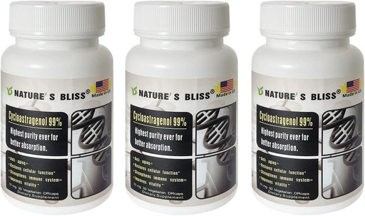 [BRSWIB32BQDWO3L6] Telomere Supplements Cycloastragenol 10mg 99%, Supports Anti-Aging Telomerase Activation, Stomach Acid Protected and Super-Absorption, Telomere Lengthening Supplements, Made in USA, 90caps