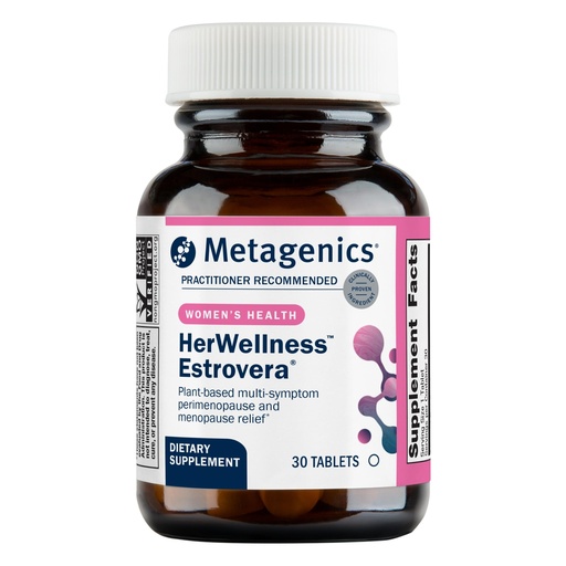 [BRSWIZYHBANR4DTI] Metagenics HerWellness Estrovera - Hormone-Free Plant-Based Supplement - Supports Menopause & Perimenopause Relief - Hot Flashes, Night Sweats, Multi-Symptom Support - Vegetarian, Non-GMO - 30 Tablets