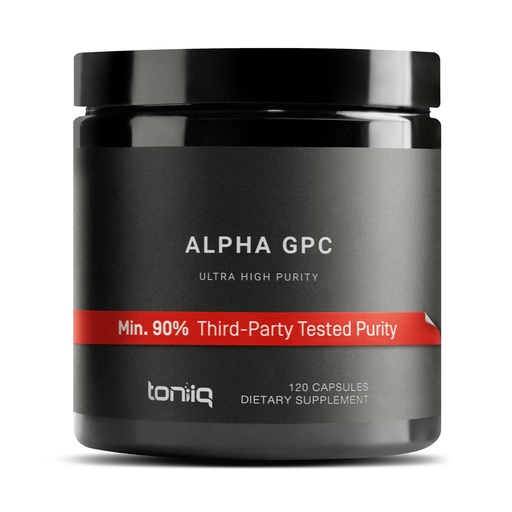 [BRSWYCYZOBYRGEIV] Toniiq Ultra High Purity Alpha GPC Capsules - 600mg Concentrated Formula - 90%+ Highly Purified and Bioavailable Nootropic - 120 Capsules Alpha GPC Supplement