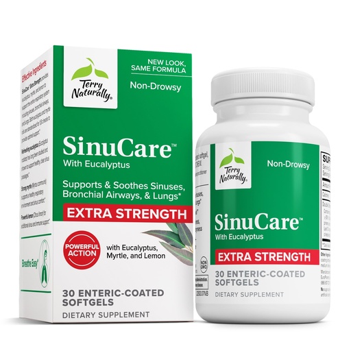 [BRSWIGI5BUMGOA3U] Terry Naturally SinuCare Extra Strength - Dietary Supplement with Eucalyptus & Myrtle - Immune & Lung Health Support - Supplement Formula to Aid Sinus Health - 30 Servings