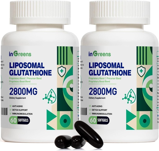 [BRSROEADDIHWEYI7] 2800 MG Suplemento de Glutationa lipossómica, Destoxificação e Imunes, Defesa do Envelhecimento, Energia, Formulação Única de Glutationa