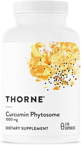 [BRSWKFTRCV4WG3DY] THORNE - Curcumin Phytosom 1000 mg (Meriva) - klinisk studert, høy absorpsjon - støtter sunn betennelsesrespons i ledd, muskler, GI Tract, lever, hjerne og nerver* - 60 Services