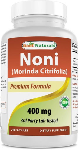 [BRSWKGYYPJ5B6FL2] Best Naturals Noni 400 mg 240 Capsules