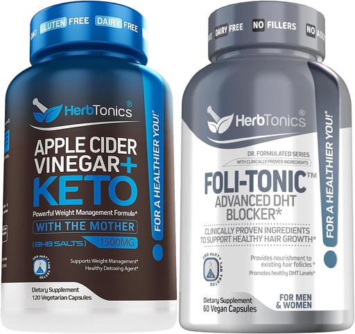 [BRSROGQ2BB7GC3TB] Herbtonics Apple Cider Winegar капсули Plus Keto BHB  горящи мазнини & Отслабване Доплащане за жени & Мъже - Foli-тонична DHT Блокер и Коса Загуба Допълнение за лечение