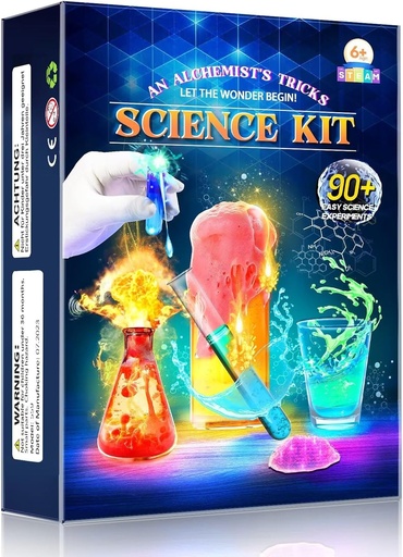 [BRSROFT6BB7QKDLJ] Science Kits for Kids Age 4-12, Stem Toys with 90 Science Experiments, Steam Project Learning Educational Toys Gifts for Christmas & Birthday, Chemistry Activity Set for 4+ Years Old Boys Girls