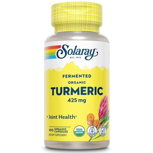 [BRSWGZYTCVYBYALV] SOLARAY Fermented Turmeric Root 500mg | 100 VegCaps