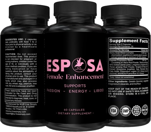 [BRSRMHYRA4CWK2Y2] Esposa Kadın Libido ATM for Women – Reignite Passion, Energy & Hassasity, Boost Mood & Desire - ABD'de Gerçekleştirilmiş Pills – Horny Goat ile 60 Capsules