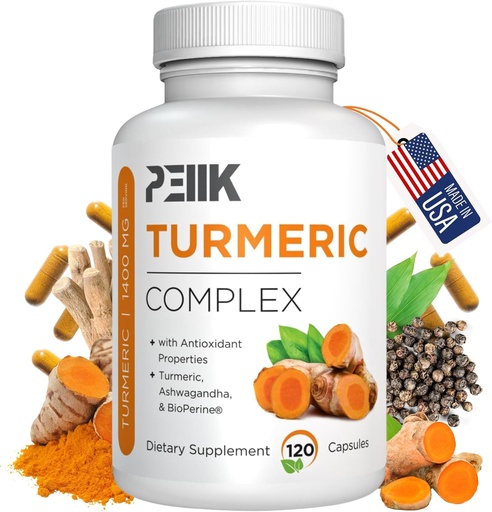 [BRSROAQPCIBW2F3U] Turmeric Curcumin with Black Pepper & Ashwagandha - High Absorption Ultra Potent Turmeric Supplement with 95% Curcuminoids, BioPerine & Ashwagandha - Turmeric Capsules for Joint Support 120 Capsules