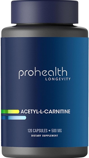 [BRSROCQOAQMGOG3B] ProHealth Longevity Acetylcarnitine Brain & Heart Health ATM. Bilişsel Koruma ve Kas Bakım için Potent Antioksi. Genç Hücresel Enerjiyi Destekler. Servis başına 500 mg, 120 Hizmet