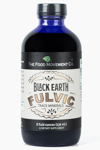 [BRSWY23YC5YGCCDH] THE FOOD MOVEMENT CO. Black Earth Fulvic Acid - Humic Fulvic Minerals with Electrolytes for Digestive Health and Exercise Recovery, 8 oz Trace Minerals Supplement