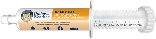 [BRSWYGD2CQNA2ALP] Under the Weather Pet | Ready Cal for Cats 80cc | High Calorie Nutritional Supplement for Weight Gain & Not Eating | 10 Vitamins, 7 Minerals, Omega Fatty Acids