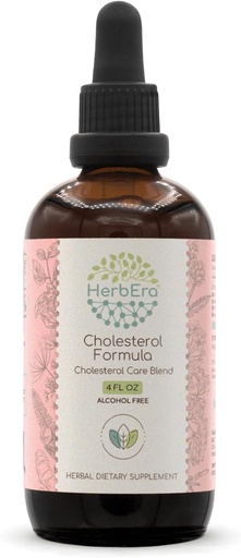[BRSWYEINDEHBM23G] HerbEra Colesterol Fórmula B120 Extracto de Tintura sen alcohol Artichoke Leaf, Hawthorn Leaf e Flower, Fennel Seed, Turmeric Root, Ashwagandha Root, Amla Berry. Colesterol Care Blend 4 Fl Oz
