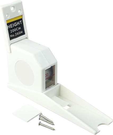 [BRSWYYYDOINGAFDF] Utoolmart 200cm Height Meter White Wall Mounted Height Meter Growth Ruler CM Metric 1pcs