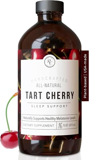 [BRSWYGQ3OR5WYHQY] Rowe Casa Organics Tart Cherry Organic Sleep Support with Valerian Root, Supports Sleep Cycle Regulation and Muscle Recovery (16 Fl Ounces)