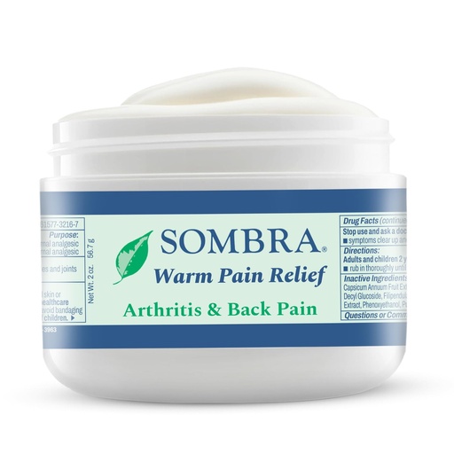 [BRSWIZT6CYOQKGTA] Sombra Warm Pain Relief 2 oz Jar for Arthritis, Back Pain & Pre-Exercise