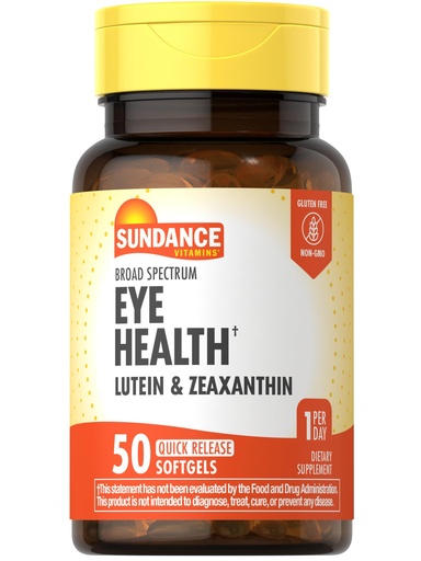 [BRSROGDYBAHR6DIZ] Sundance Lutein and Zeaxanthin Supplement | 50 Softgels | for Eye Health | Non-GMO and Gluten Free Formula