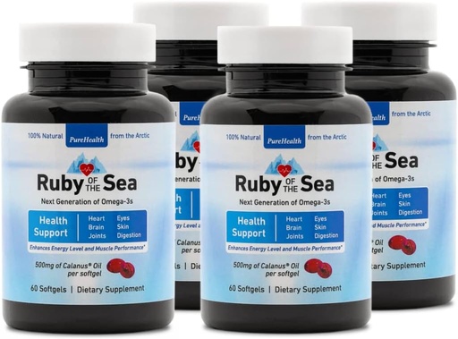 [BRSRMYYZCJ5BQDQZ] Marine Oil Supplement - All Natural Calanus Oil, Astaxanthin, Omega-3 and Fatty Acids - Heart and Brain Health Nutritional Supplements - 4 Pack