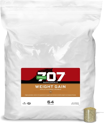 [BRSWKEYMOMFAMGQZ] Formula 707 Weight Gain Powder Equine Supplement, 16lb Refill Bag – Palatable, Calorie-Rich Nutritional Support for Hard-to-Keep and Senior Horses