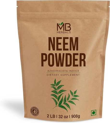 [BRSROZT4BEFQEYI4] MB Herbals Pure Neem Powder 2 lb 