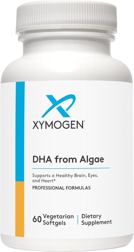 [BRSWIFYDCUMBUELG] XYMOGEN DHA from Algae - DHA Omega-3 Supplement - Supports Brain, Eye, Heart + Immune Health (60 Softgels)