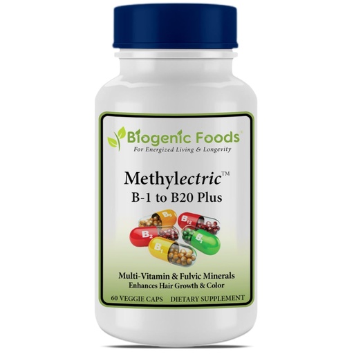 [BRSWYEIQOQOQEELL] Methylectric B-50 Complex - Methylated B1 - B20 Multi-Vitamin and Fulvic Minerals, Veggie Caps
