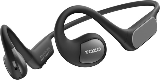 [BRSROHYKCENQM2DH] TOZO Upgraded Open Ear Headphones Bluetooth 5.3 Air Conduction Wireless Headphones Sport Earbuds with Premium Sound, 32 EQs via APP, Dual-Mic Call Noise Reduction Earphones with Hair Band for Cycling